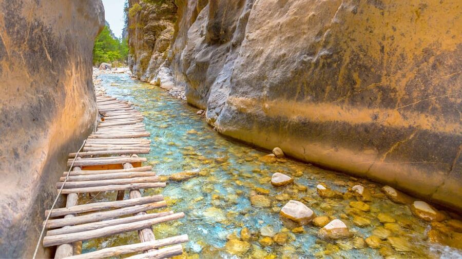 From Chania/Rethymno: Samaria Gorge Easy Way - Agia Roumeli swim and lunch time, plus how to make the most of the break