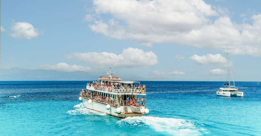From Corfu Island: Antipaxos & Paxos Blue Caves Boat Cruise - First Impressions: Boarding Early in Corfu