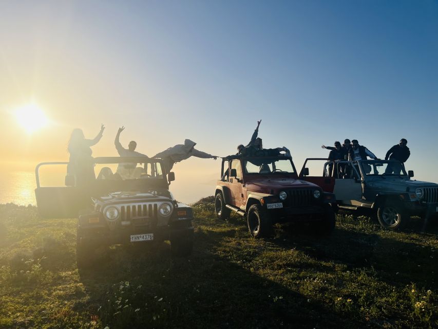 From Fira: Santorini Wrangler Jeep Convoy Tour & Villages - Pyrgos to Megalochori off-road sections: the fun part without the fantasy