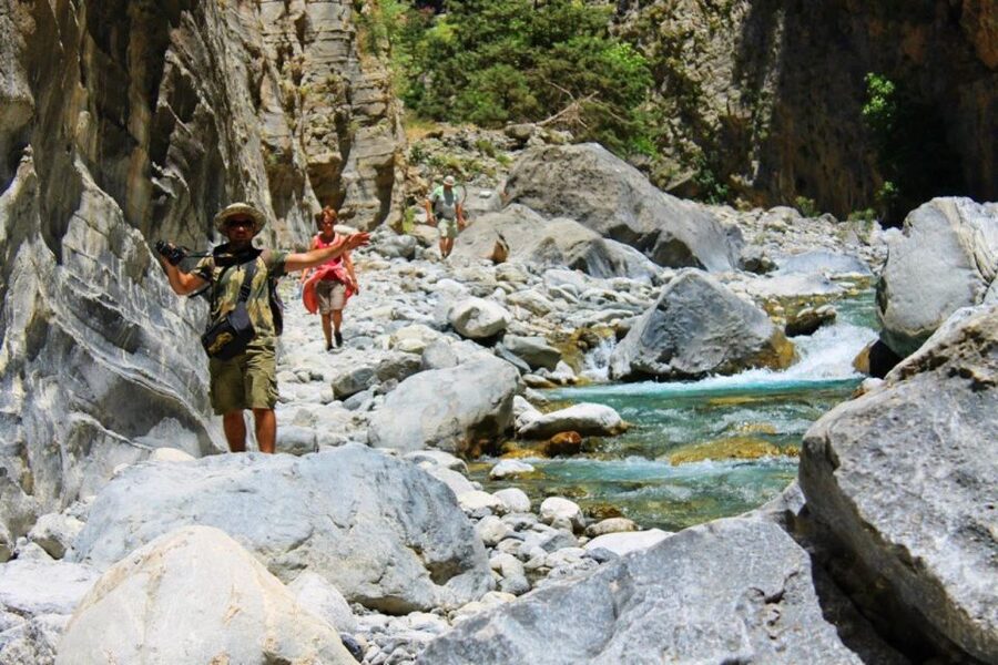 From Heraklion: Samaria Gorge & Agia Roumeli Hiking Day Trip - From Heraklion pickup to the White Mountains roads