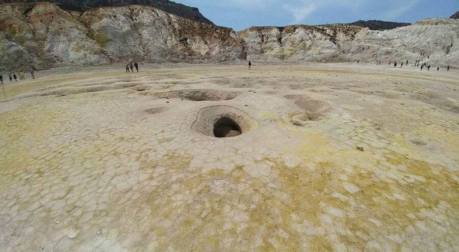 From Kos: Nissyros Volcano total package - The bus ride to the crater: where the guide makes the day