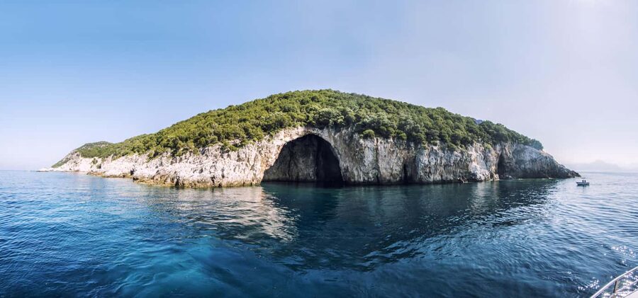 From Lefkimmi: Sivota,Blue Lagoon & Cave Cruise by Speedboat - Blue Lagoon swimming time in clear turquoise water