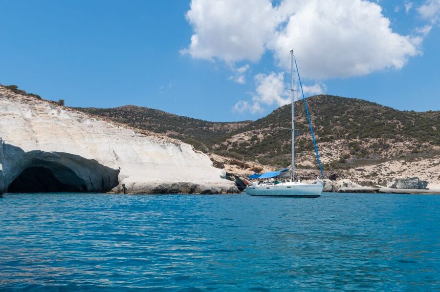 From Milos: Guided Day Cruise to Kleftiko With Lunch - La Pomme Bleue and the Nikos and Marion factor
