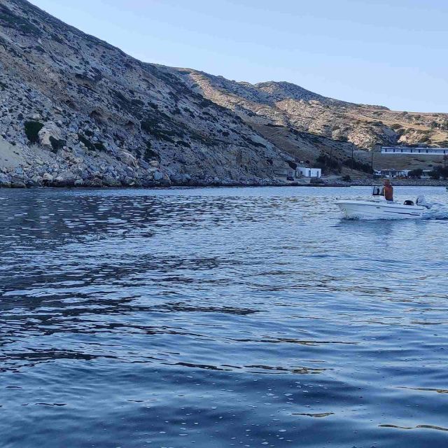From Milos: Half-Day Private Cruise to Kleftiko & Sikia Cave - Gerakas Beach: the white-pink sand, the clear water, and why snorkeling fits here