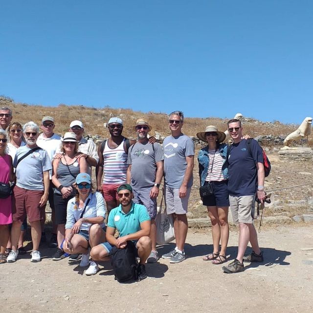 From Mykonos: Ancient Delos Tour - Terrace of the Lions: the photo stop that sells the whole place