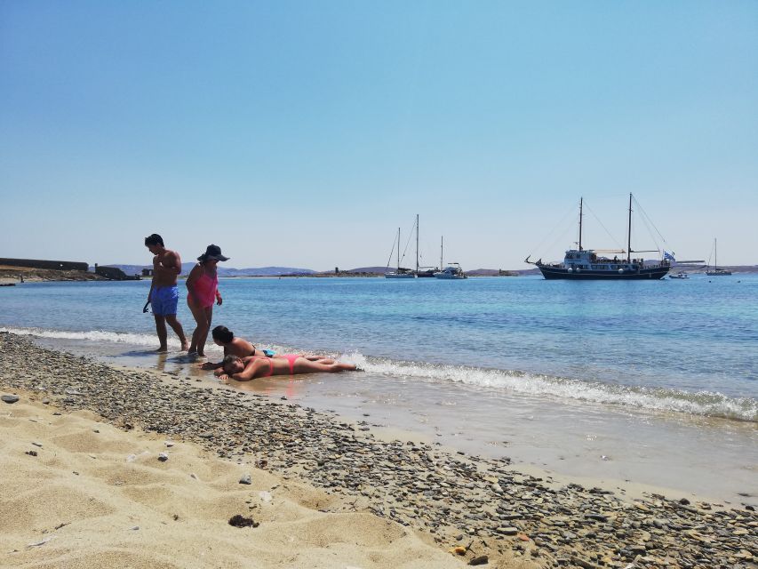 From Mykonos: Cruise to Delos and Rhenia with Lunch - Rhenia: the private beach stop that makes the day feel like a getaway