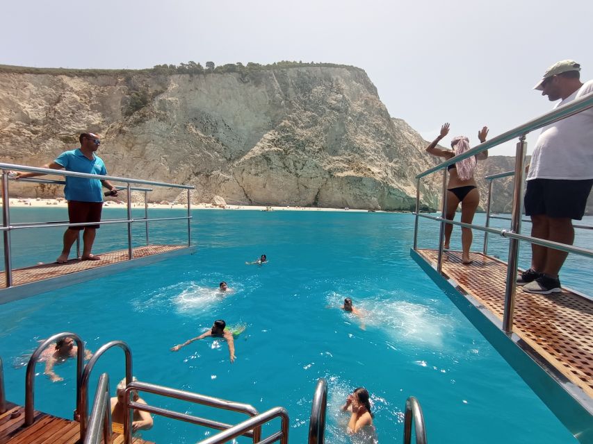 From Nydri: Boat to Kefalonia and Ithaki with Swim Stops - The sail from Nydri: quick scenery hits on the way to Lefkada’s south