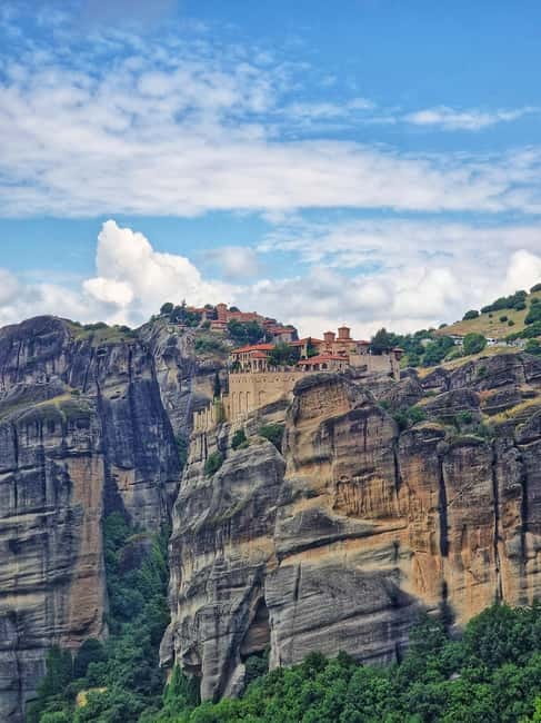 From Parga: Magical Meteora Tour - Photo stops on the Meteora approach: views before the stairs
