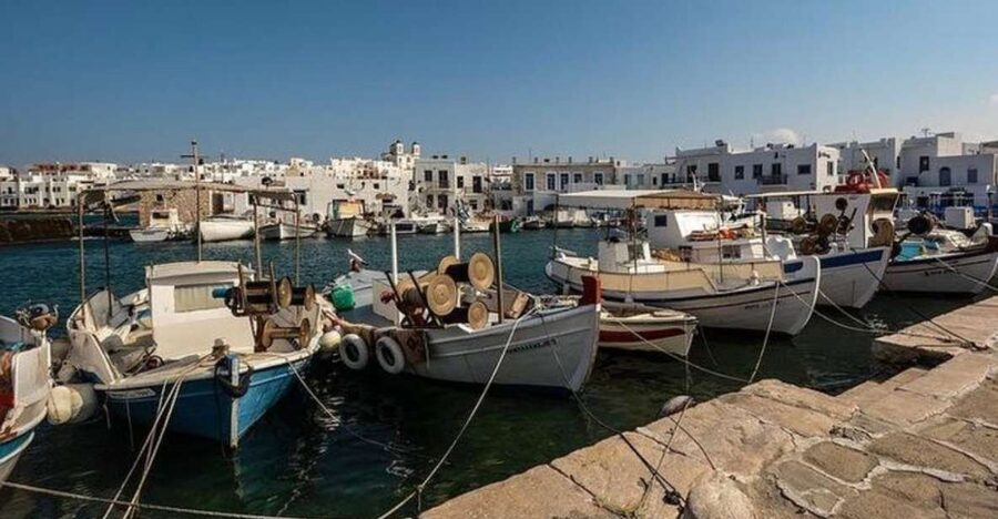 From Paros: Paros Island Bus Tour and Boat Trip to Antiparos - Entering Parikia’s Old Town: Venetian castle views and a church stop