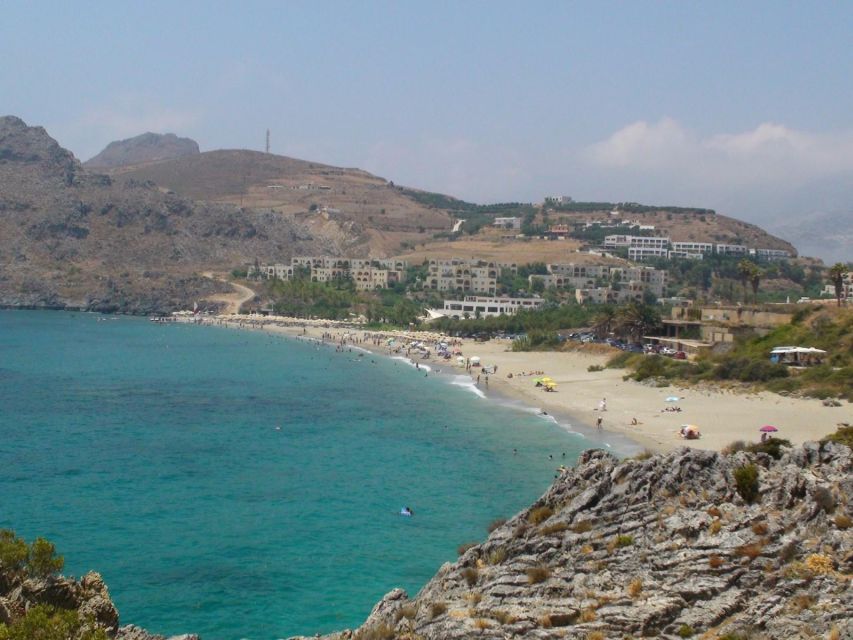 From Rethymno: Kourtaliotiko, Preveli Palm Beach, & Damnoni - Damnoni Beach First: Swim Time, Coffee Breaks, and That South-Coast Feel