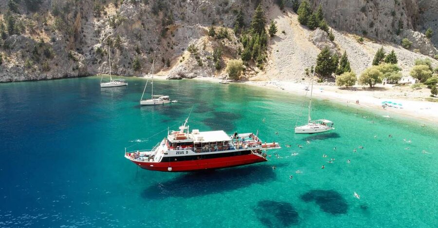 From Rhodes: Cruise to Symi Island and Saint George's Bay - Agios Georgios and St George Bay: your best hour, with wind and cold water reality