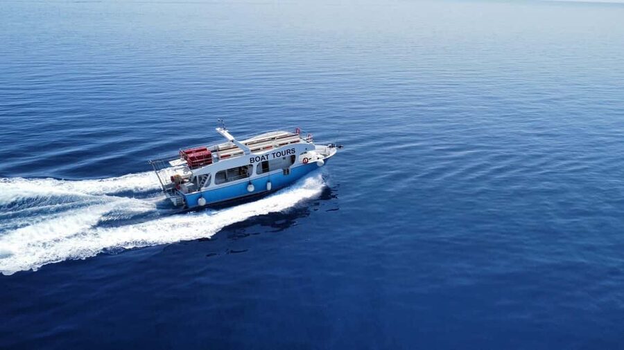 From Skala: Ithaca Day Cruise with Swim Stops & Free Time - Koutsoupia Beach on Kefalonia: east-coast swimming and snorkeling time