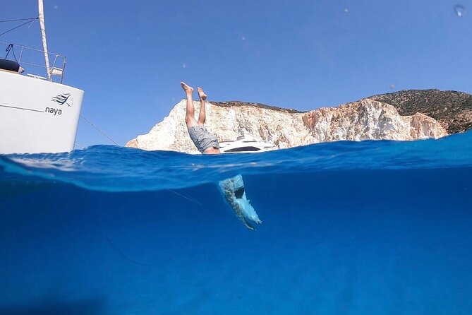 Full Day Small-Group Cruise in Milos & Poliegos with Lunch - Poliegos Blue Lagoon: the natural swimming pool you came for