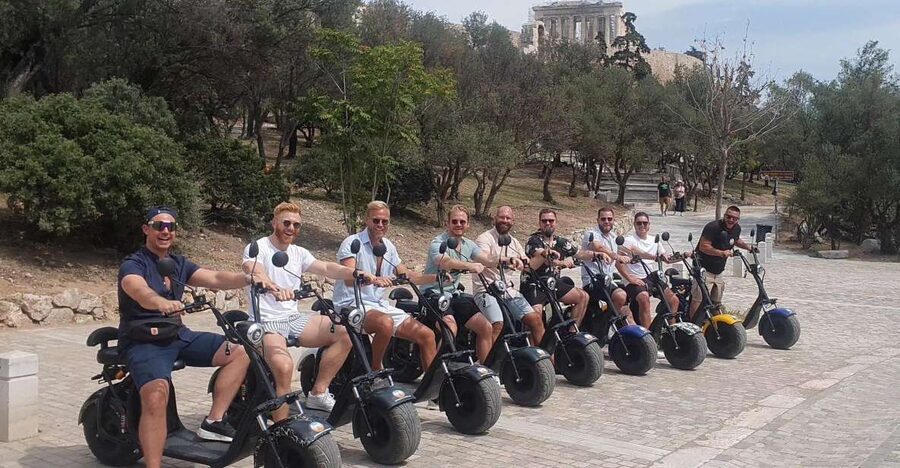 GoPro Adventure Tour in Acropolis area by E-Scooter - Rolling to Odeon of Herodes Atticus: photo stop plus a safety briefing