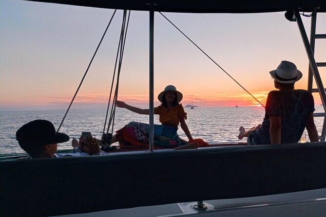 Half-Day Exclusive Catamaran Cruise in Santorini with Meal and Open Bar - The Sail-By Highlights Between Fira and Black Mountain Views