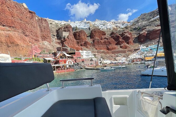 Half Day Premium Catamaran Cruise in Santorini including Oia - Santorini Volcano swim: warm waters, short window