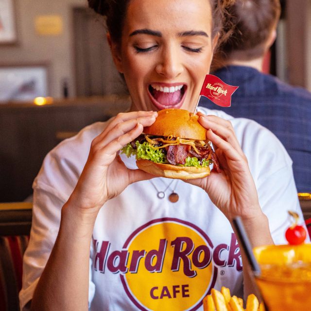 Hard Rock Cafe Athens with Set Menu for Lunch or Dinner - Drinks, souvenir glassware, and the fun part of ordering