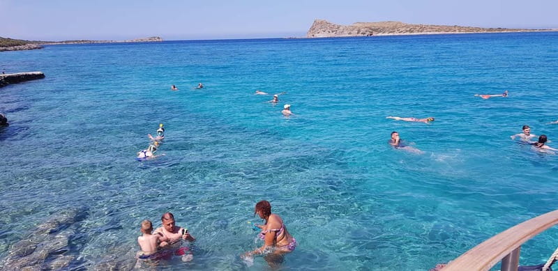Heraklion Areas : Elounda Boat Trip -The Authentic - Kolokytha Beach: the BBQ lunch plus real water time