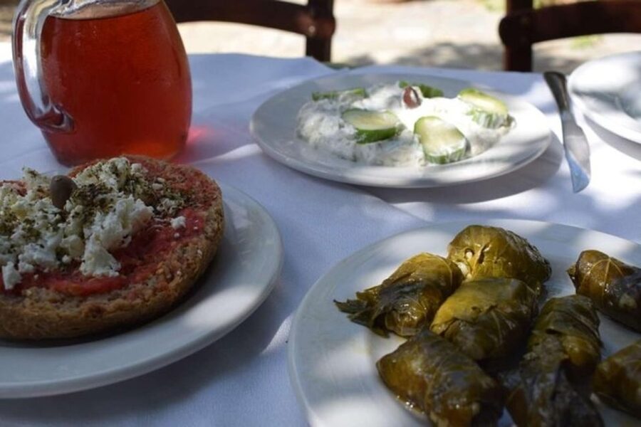 Heraklion: Cretan Cooking Lesson with Lunch in Arolithos - The terrace meal: eating your creations with a view