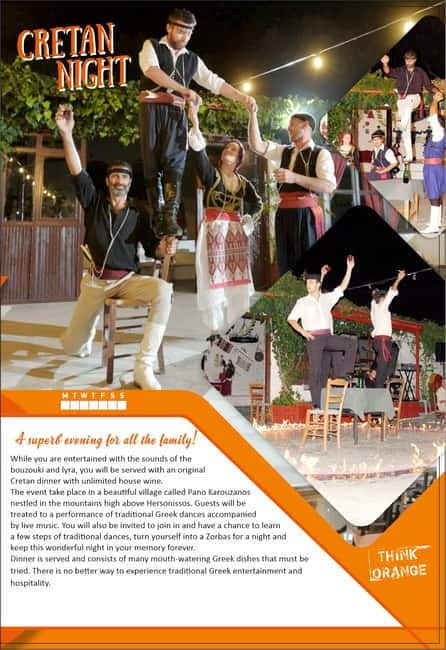 Heraklion:Cretan Evening with Traditional Dinner&Dance Show - A Mountain Village Above Hersonissos, Built for a One-Night Cultural Fix