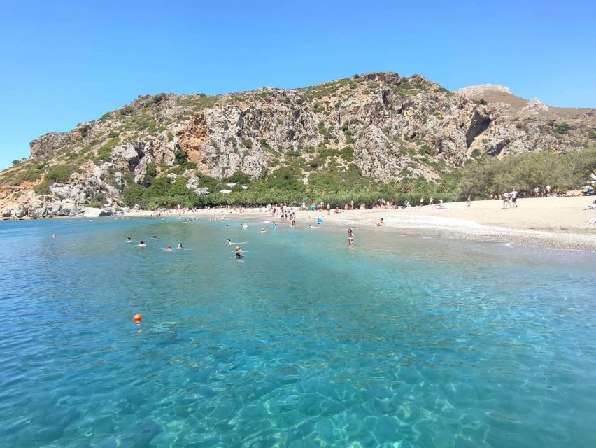 Heraklion: Preveli By Boat, Damnoni & Kourtaliotiko Springs - Damnioni Beach: swim time plus coves and lunch on your terms