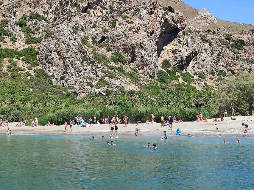 Heraklion: Preveli By Boat, Damnoni & Kourtaliotiko Springs - Boat ride to Preveli: palms, river water, and a different kind of beach