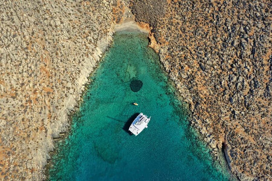 Hersonissos: Dia Catamaran Cruise with Lunch & Drinks - A catamaran day trip that starts with real comfort in Hersonissos