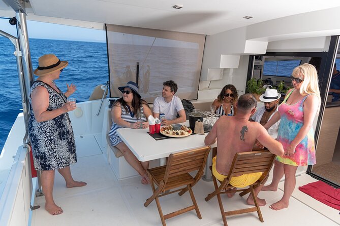 Hersonissos: Luxury Sunset Catamaran Cruise Sushi & Open Bar - Welcome Prosecco and the first cruise hour