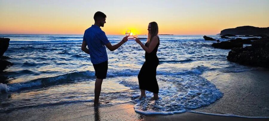 Horse riding,falasarna sunset,dinner in a tavern,drone video - Falassarna beach time: swimming, wine, and the sunset view