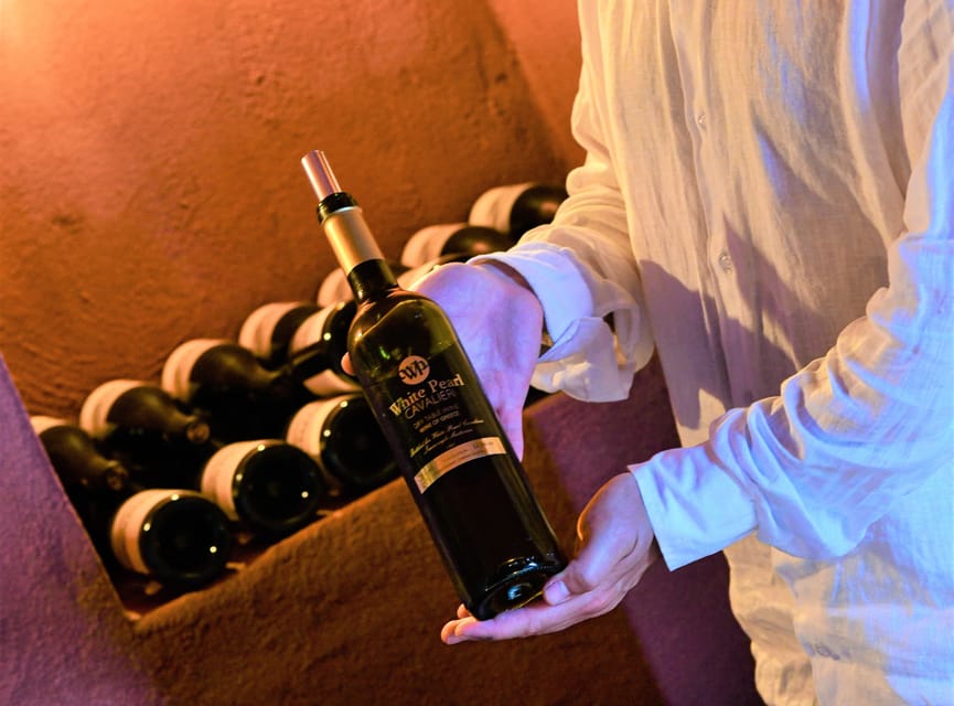 Imerovigli: Premium Wine Tasting with Caldera and Sea Views - From voucher at White Pearl Cavalieri to the vineyard walk