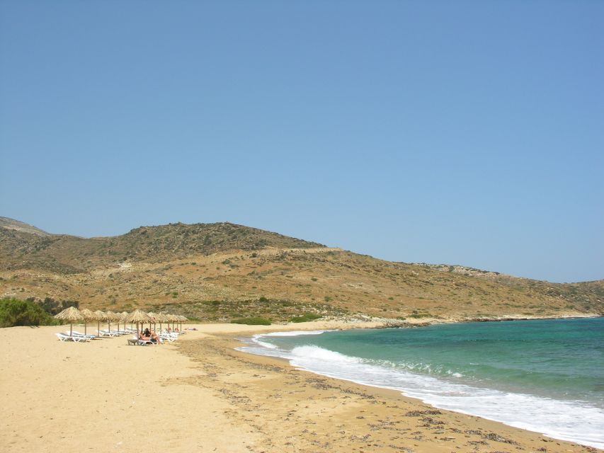 Ios Island: Speedboat Cruise from Mylopotas Beach - From Mylopotas to the speedboat meeting point