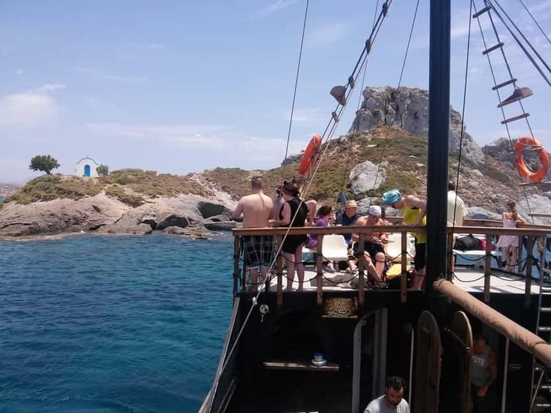 Kardamaina: Pirate Boat Cruise to 3 Bays with BBQ Lunch - Quick Snapshot: timing, price, and what’s actually included