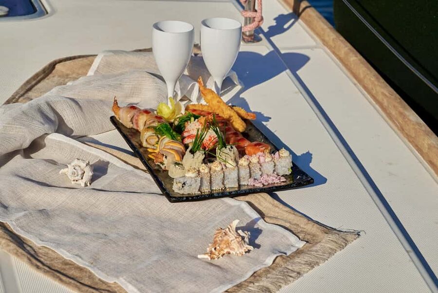 Kissamos: Catamaran Balos Sunset Cruise with Sushi & Drinks - From Kissamos Port to Balos Lagoon: the value of doing it this way