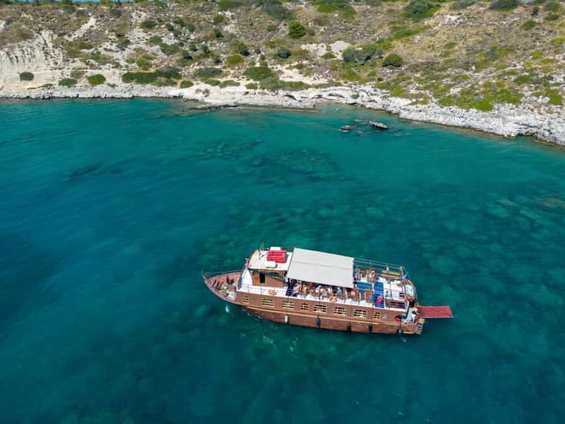 Kolympia : Transfer & Cruise to Lindos with 3 Swimming Stops - Stegna beach swim stop: a simple break with easy water time