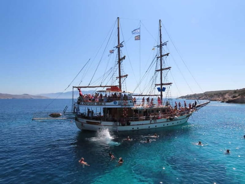 Kos : 3-Island Wooden Ship Cruise w/ Lunch on Captain Hook - Drinks, music, and the onboard atmosphere