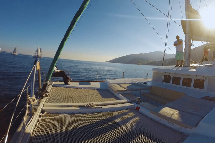 KOS: Catamaran Day Cruise – Swim, Snorkel, Food & Drinks! - Meeting in Kos and getting comfortable fast