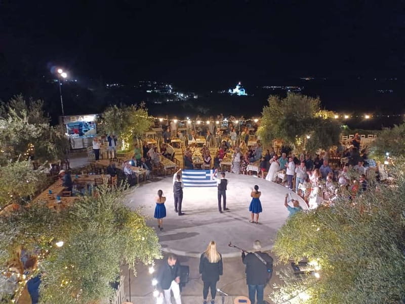 Kos: Greek Dinner with Music, Dancing, and Unlimited Wine - A Greek night at Fantasia Venue in Zia Village