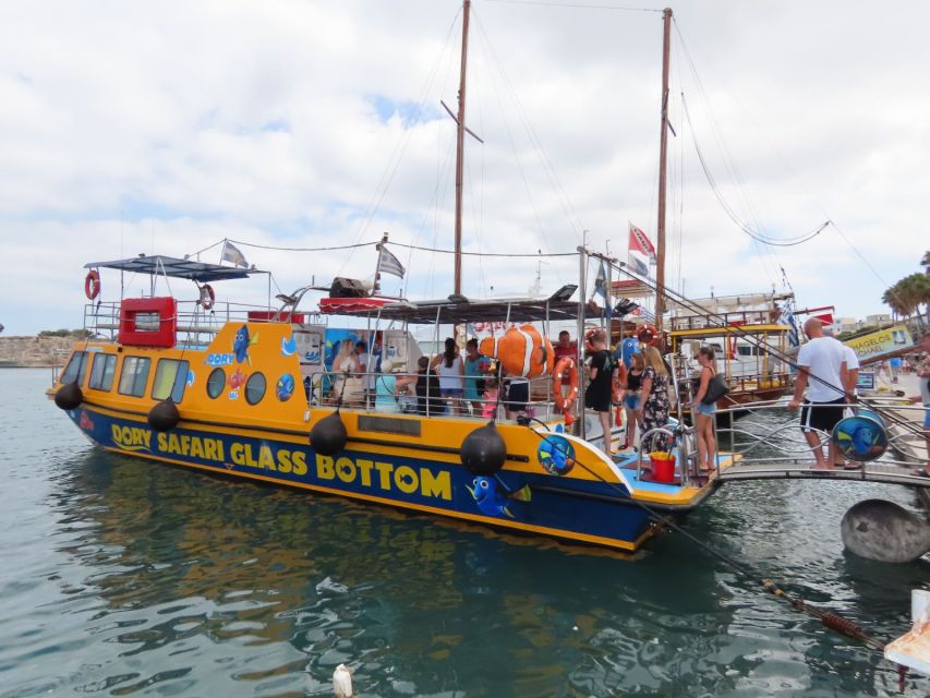 Kos Town: Glass-Bottom Boat Cruise with Swimming Stops - Onboard vibe: snacks, music, toilets, and the bar