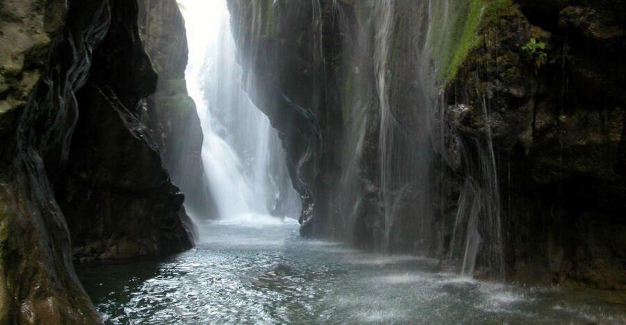 Kourtaliotiko Gorge River Trek with Lunch! Pick-up Avaliable - First stop: the big waterfall swim and the safe jump moment