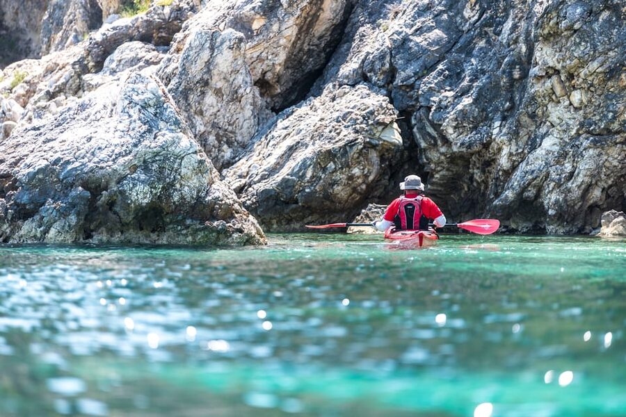 Lefkada: Blue Cave Kayak Tour with a Taste of Greece - Peristera “Dove” Beach and the Secret Wildlife Cave Feeling
