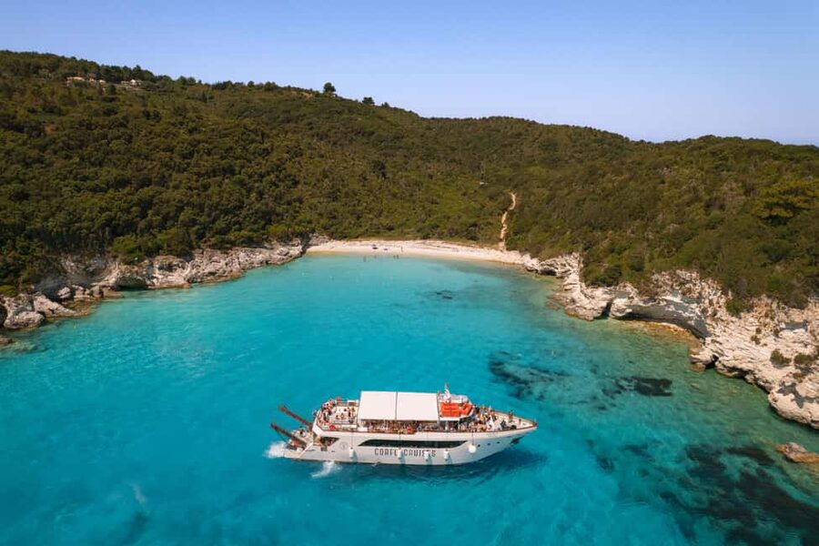 Lefkimmi: Paxos, Antipaxos, and Blue Caves Luxury Cruise - Antipaxos and Voutoumi Beach: Clear Water Swim Time, With a Reality Check