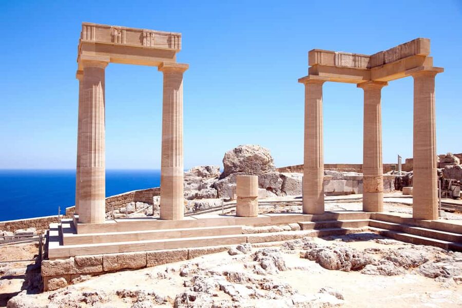 Lindos Acropolis Self-Guided Tour with 3D & Audio (No entry) - What you will see as you move around the Acropolis area