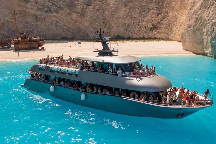 Luxury Boat Trip to Symi Island with Swimming at St. George - St. George’s Bay swimming stop: what you’ll actually do