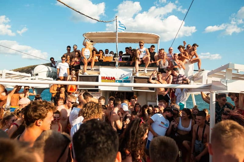 Malia: Booze Cruise Boat Party with Live Dj - What the Malia Booze Cruise feels like at sea
