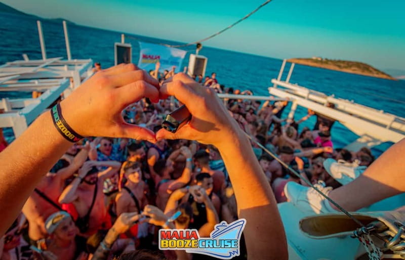 Malia: Booze Cruise Boat Party with Live Dj - Two decks, 400 people, and how the DJ-led format works