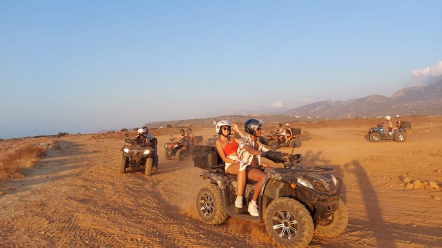 Malia: Off-Road Quad Safari Evening Tour / optional transfer - Olive Groves and Prophet Elias Chapel View Stop