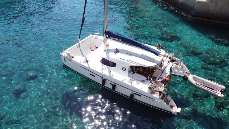 Milos: Full day Milos and Poliegos Catamaran Cruise - Poliegos dessert and more snorkeling time