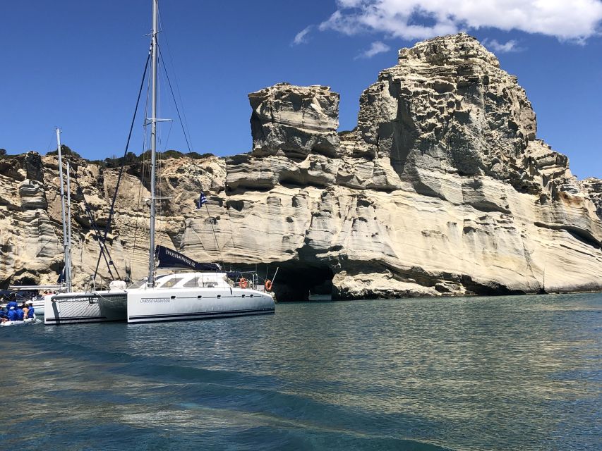 Milos: Half-Day Morning Catamaran Cruise to Kleftiko - Arkoudes and Cape Vani, when volcanic shapes turn into characters