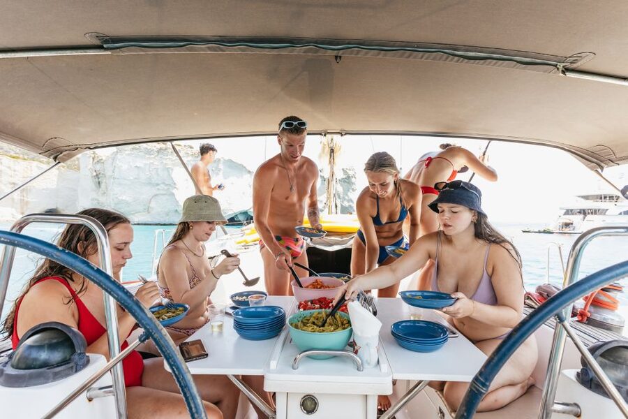 Milos: Kleftiko Cruise with Meal, Drinks and Photos at Sykia - Kalogries Beach: Breakfast, Swimming, and Snorkeling Gear