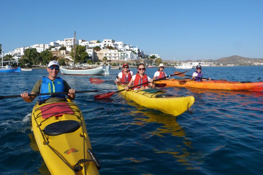Milos: Sea Kayaking Trip at Sunset with Snack - A Milos sunset you actually paddle toward